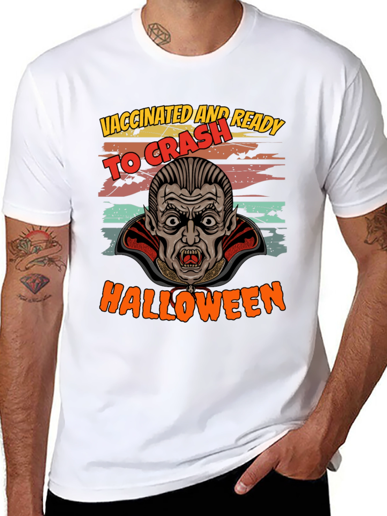 Vaccinated Vampire Halloween T-Shirt
