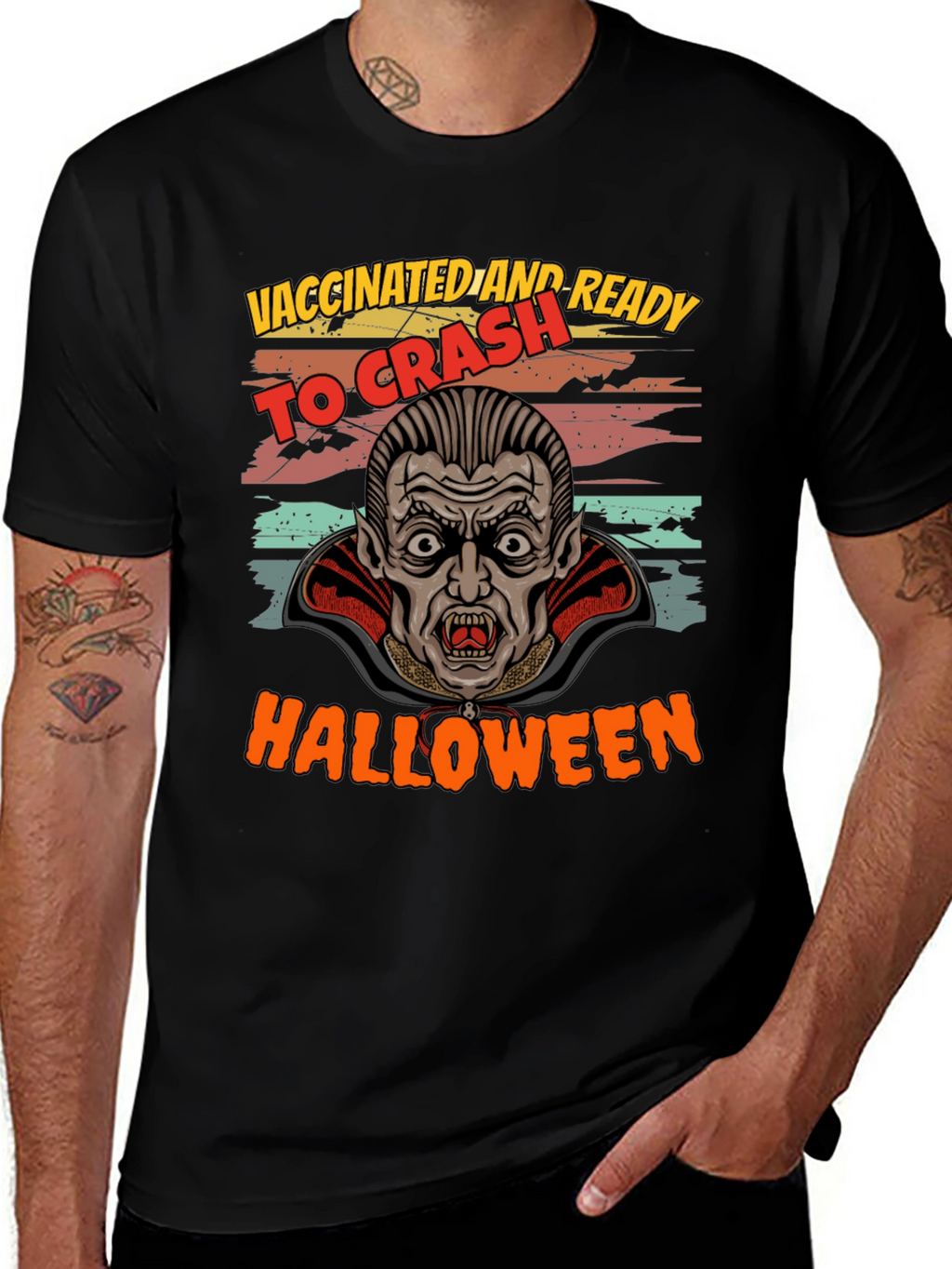 Vaccinated Vampire Halloween T-Shirt