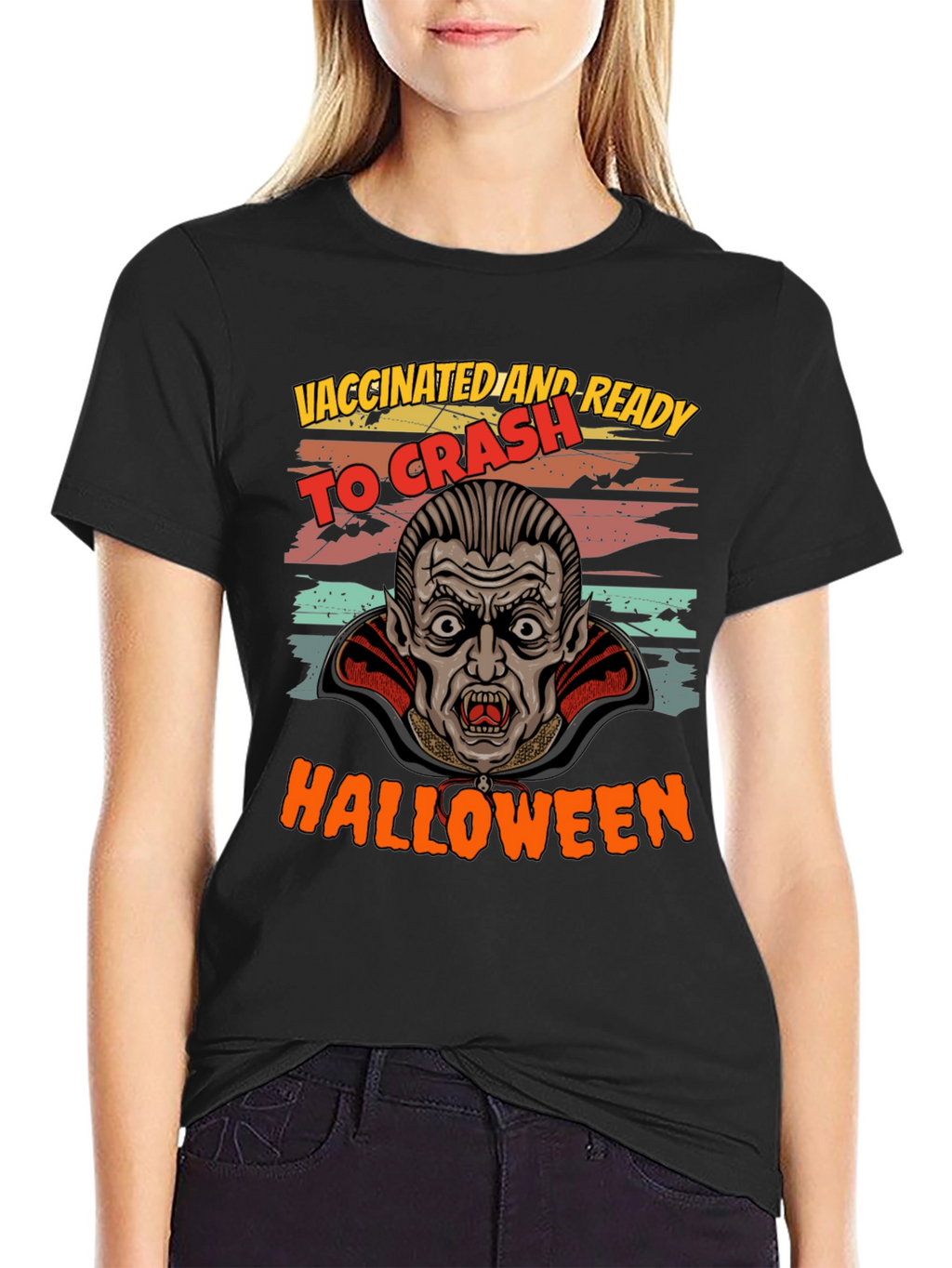 Vaccinated Vampire Halloween T-Shirt