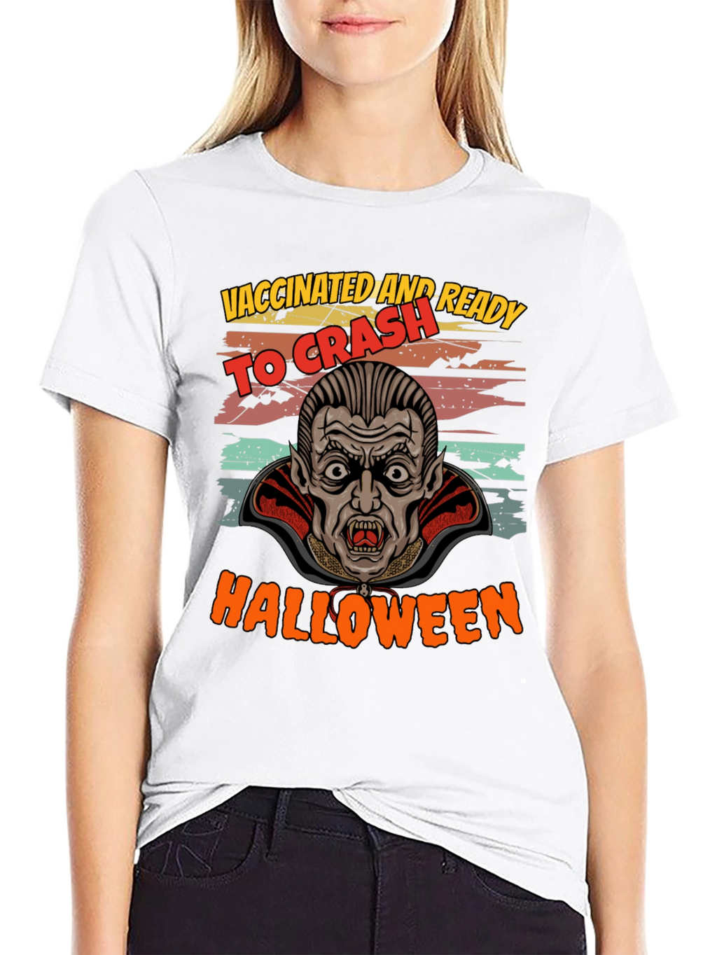Vaccinated Vampire Halloween T-Shirt