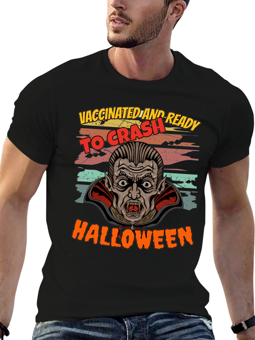 Vaccinated Vampire Halloween T-Shirt