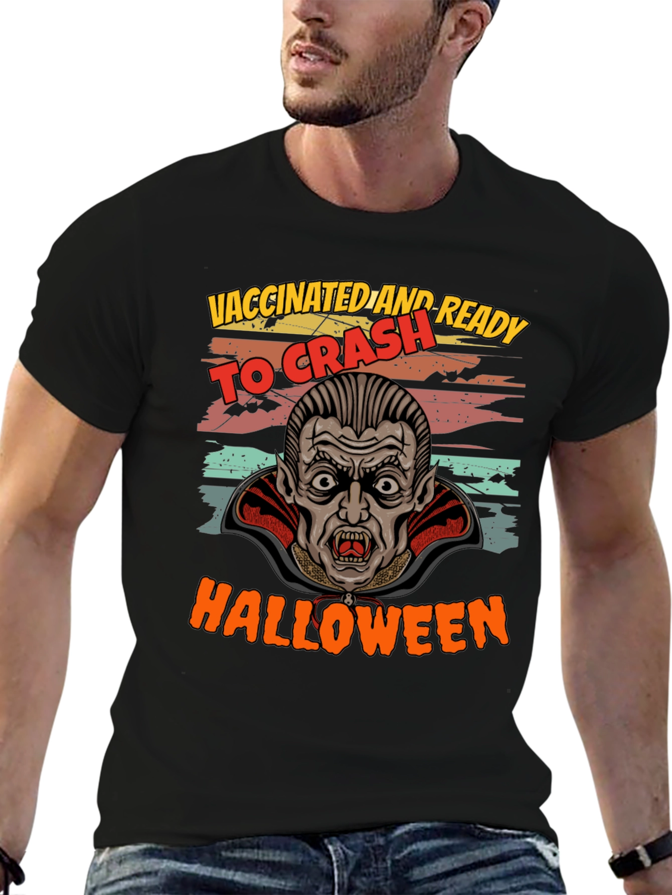 Vaccinated Vampire Halloween T-Shirt