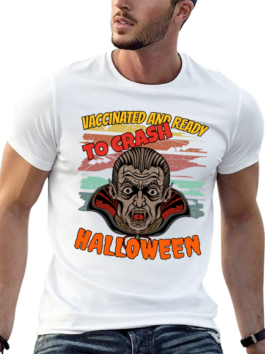 Vaccinated Vampire Halloween T-Shirt