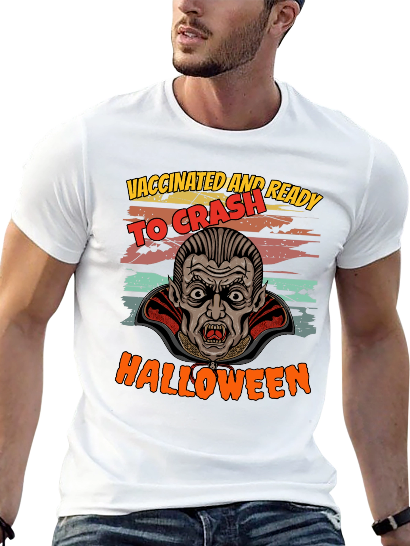 Vaccinated Vampire Halloween T-Shirt