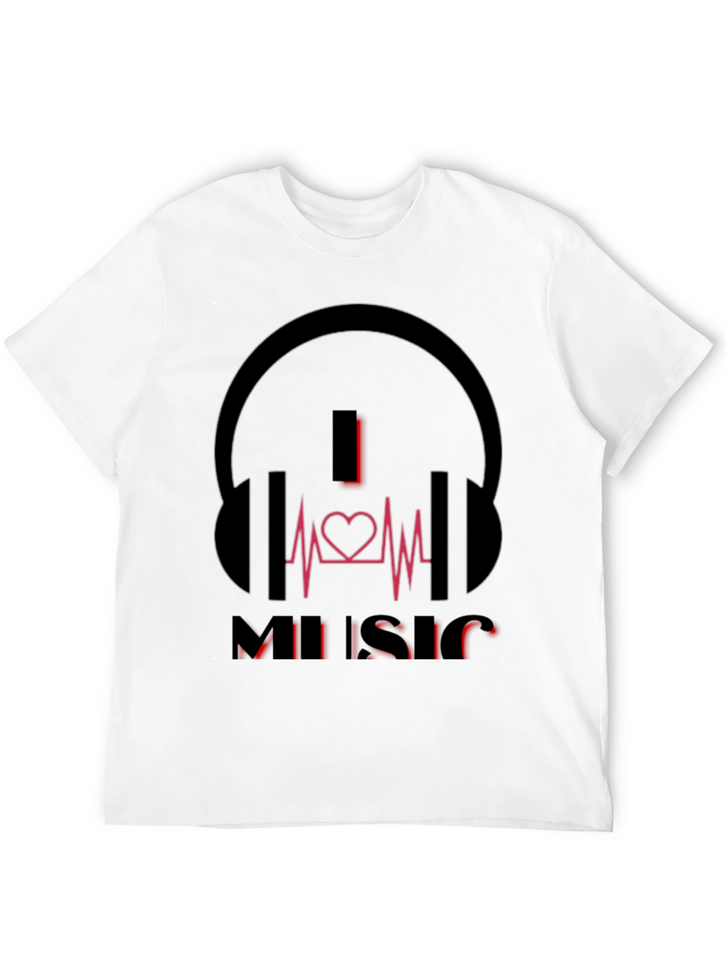 I Heart Music Graphic T-Shirt - Black