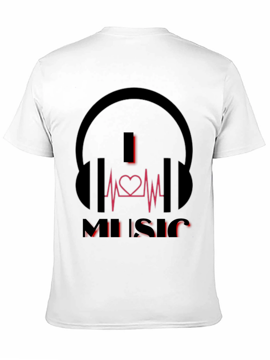 I Heart Music Graphic T-Shirt - Black