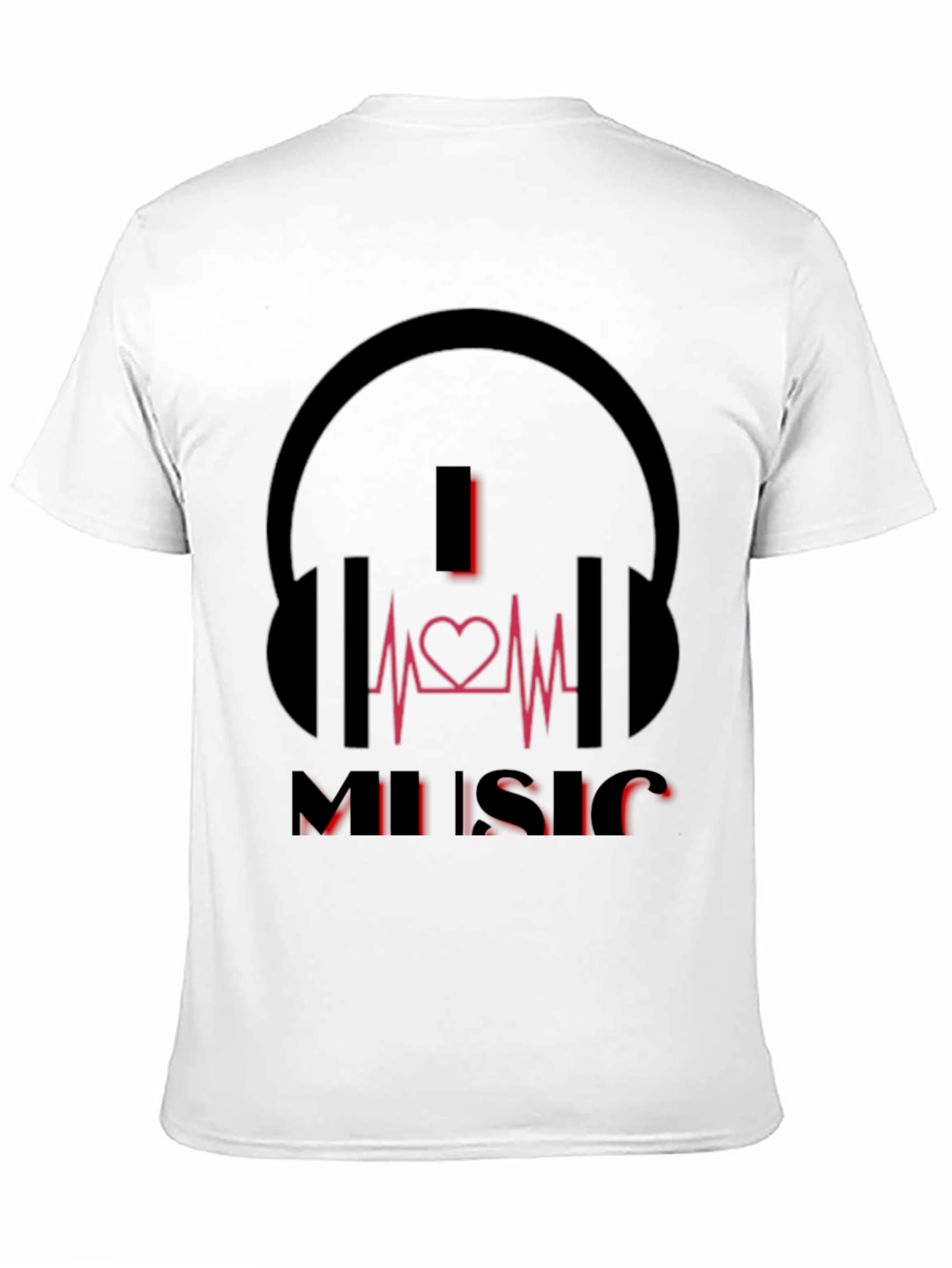 I Heart Music Graphic T-Shirt - Black