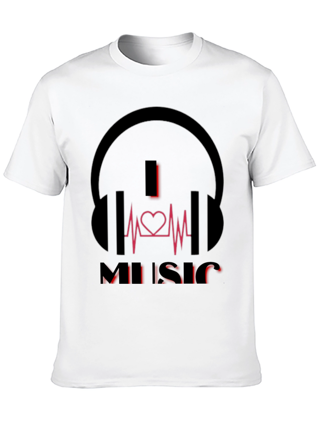 I Heart Music Graphic T-Shirt - Black