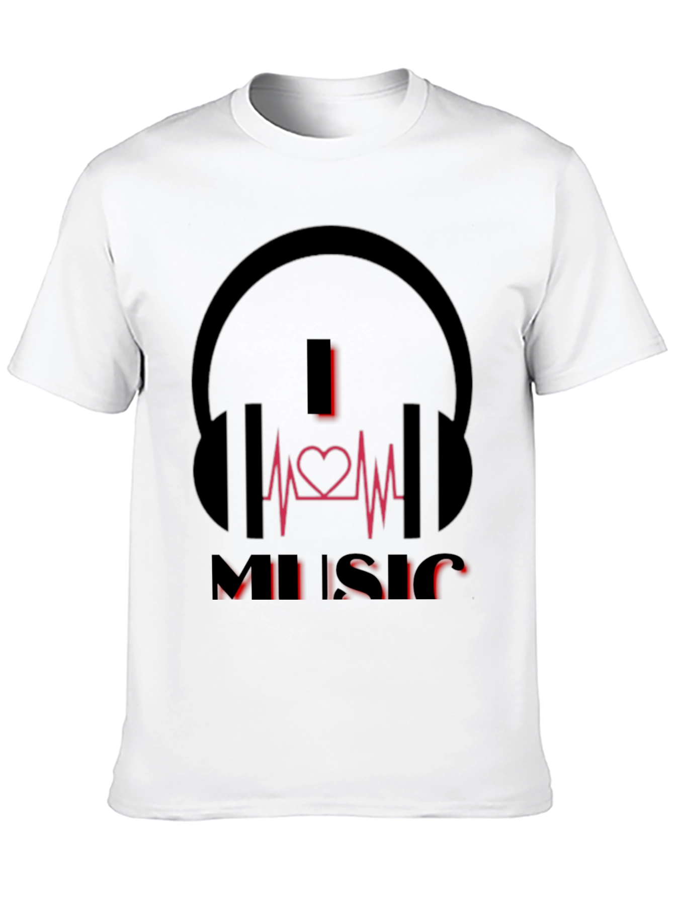 I Heart Music Graphic T-Shirt - Black