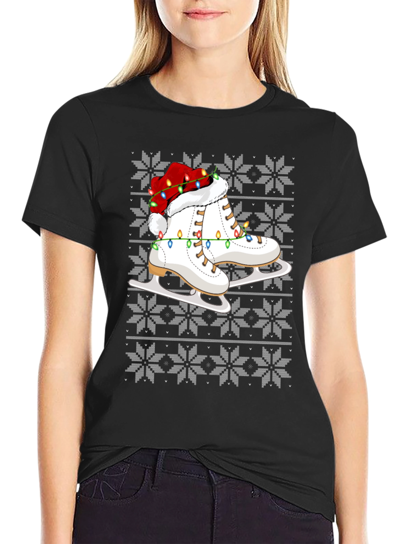 Holiday Ice Skates Graphic Tee