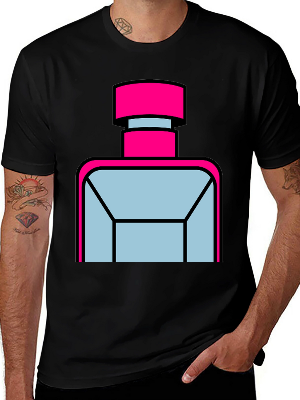 Modern Perfume Bottle Graphic Tee - Unisex