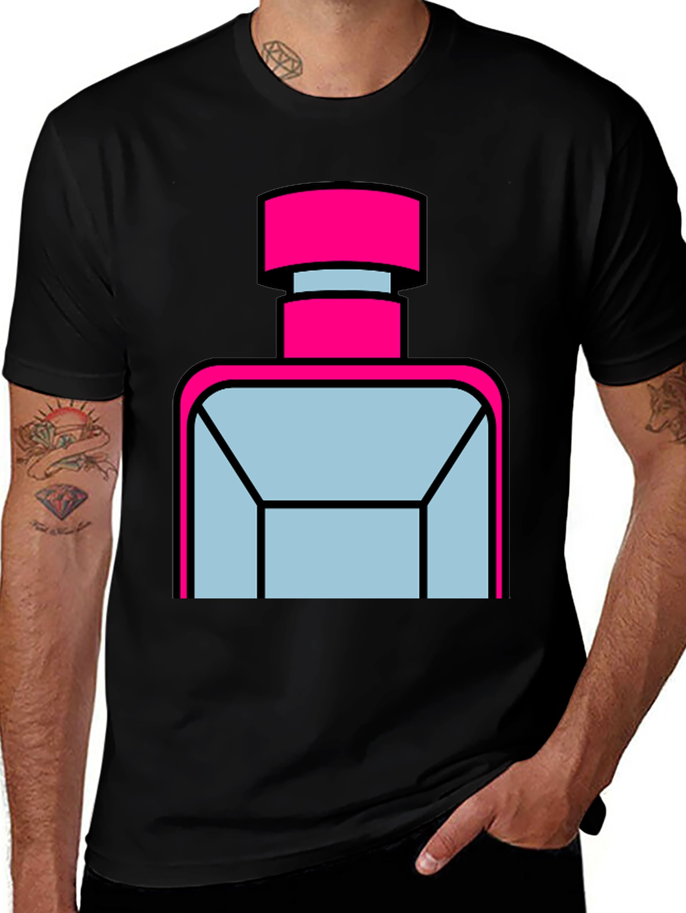 Modern Perfume Bottle Graphic Tee - Unisex