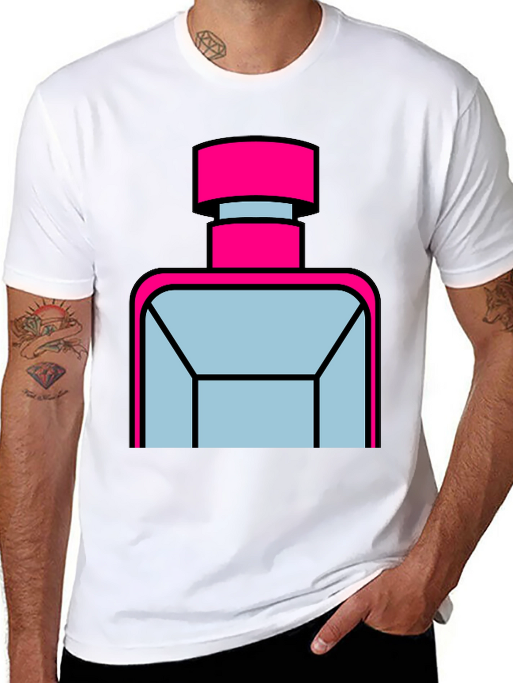 Modern Perfume Bottle Graphic Tee - Unisex
