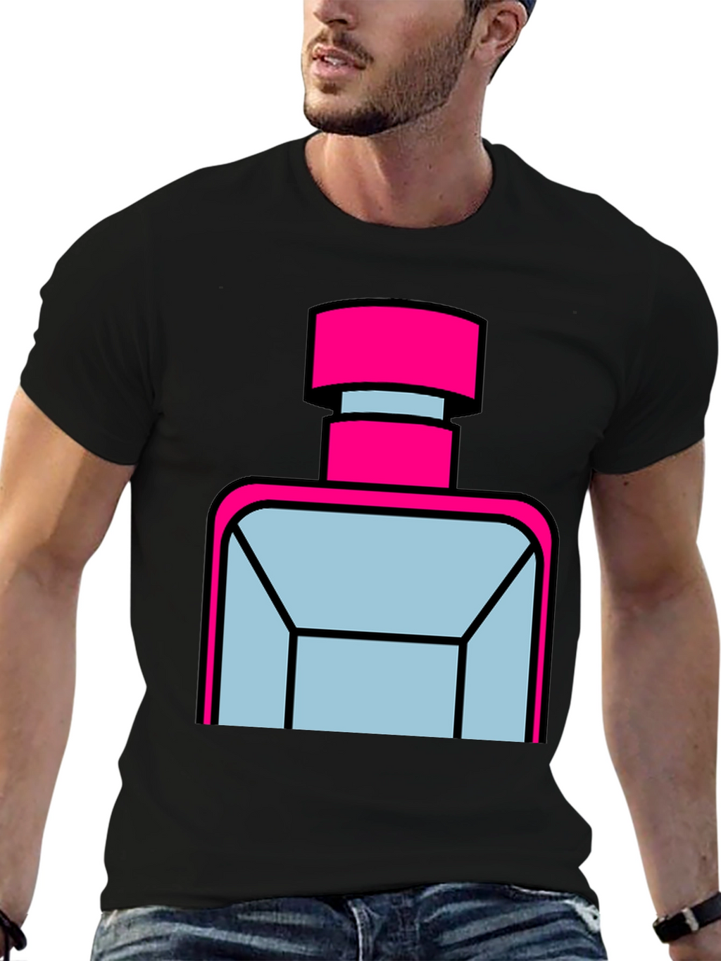 Modern Perfume Bottle Graphic Tee - Unisex
