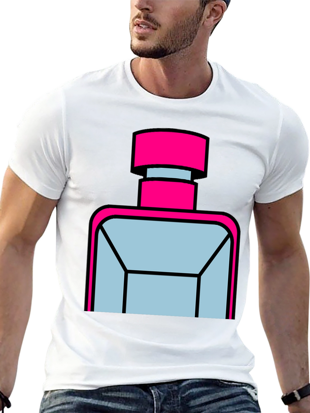 Modern Perfume Bottle Graphic Tee - Unisex