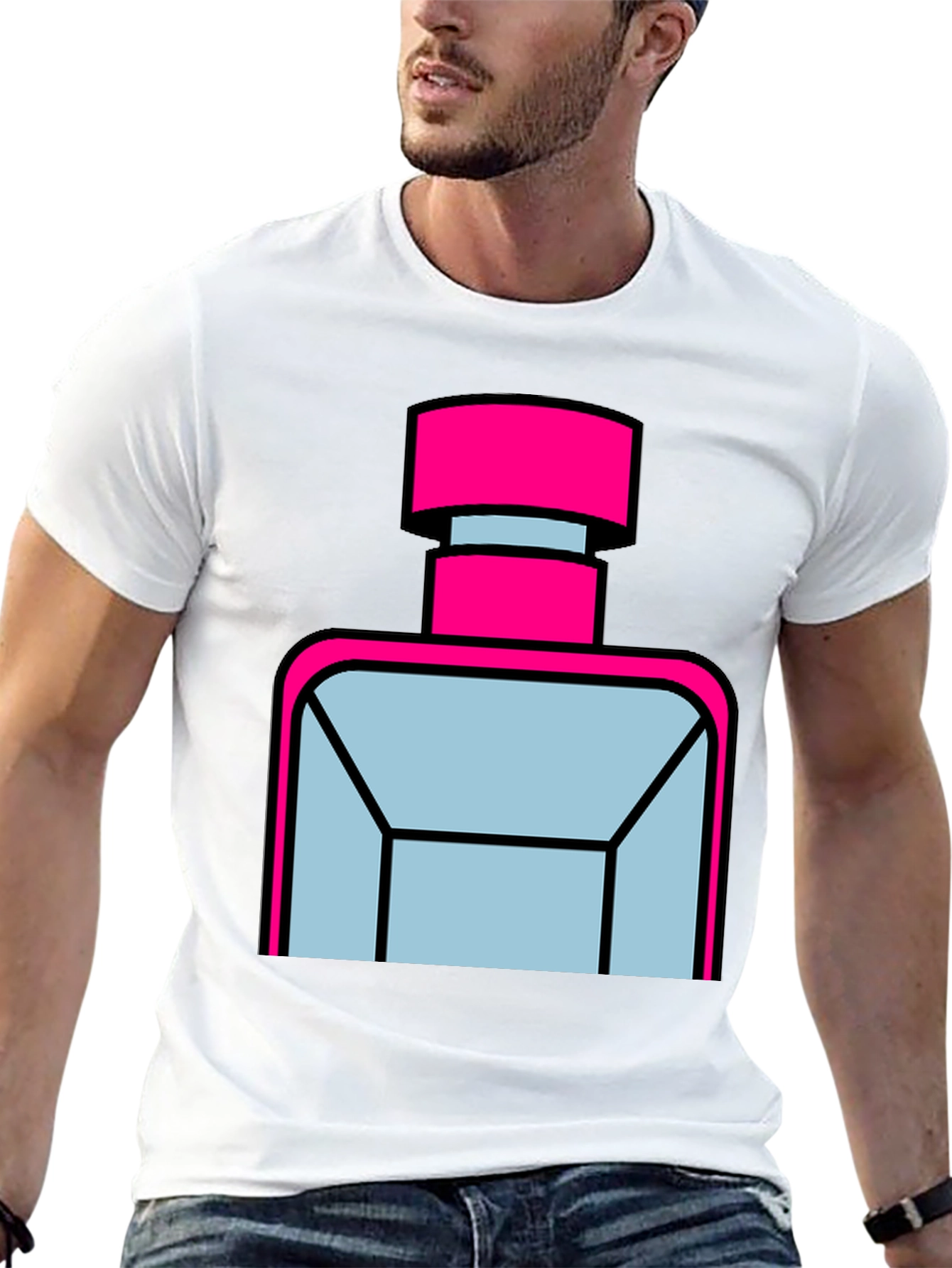 Modern Perfume Bottle Graphic Tee - Unisex