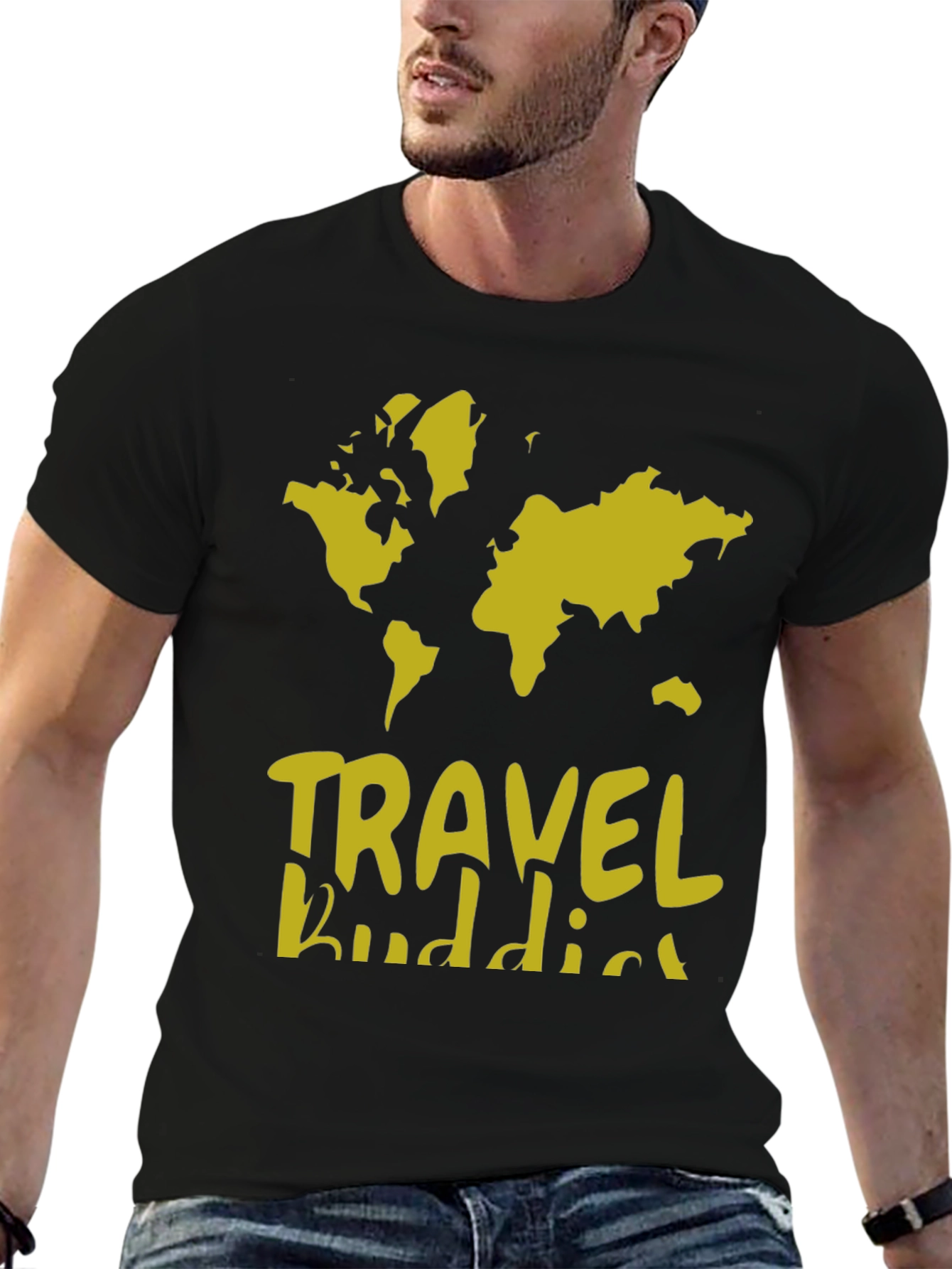 Travel Buddies World Map Graphic T-Shirt