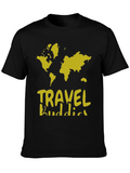 Travel Buddies World Map Graphic T-Shirt