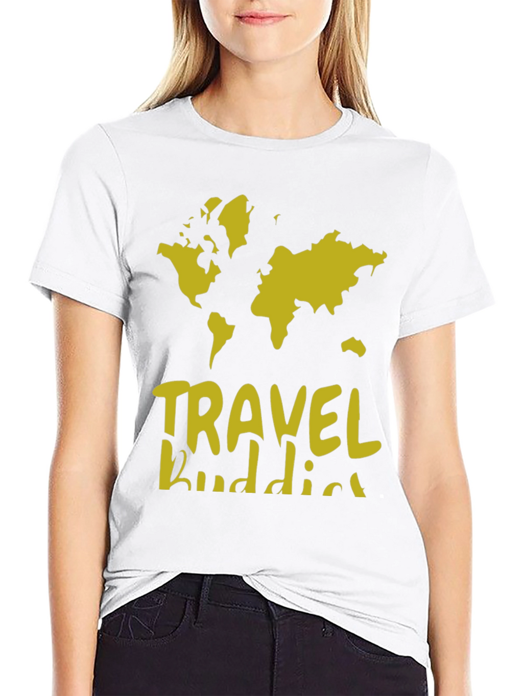 Travel Buddies World Map Graphic T-Shirt