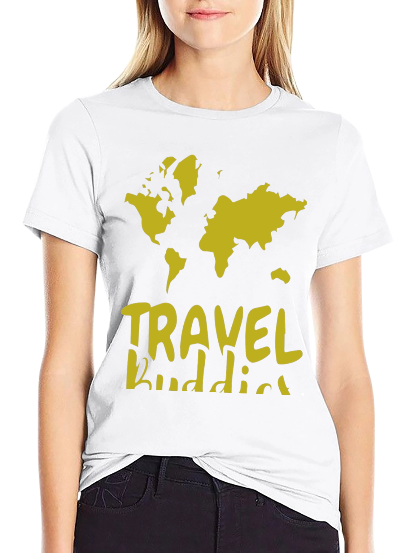 Travel Buddies World Map Graphic T-Shirt