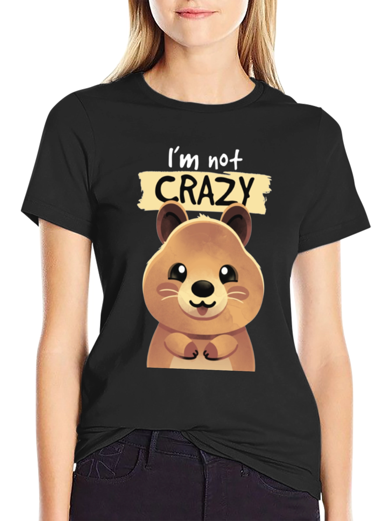 Funny Quokka T-shirt - Im Not Crazy