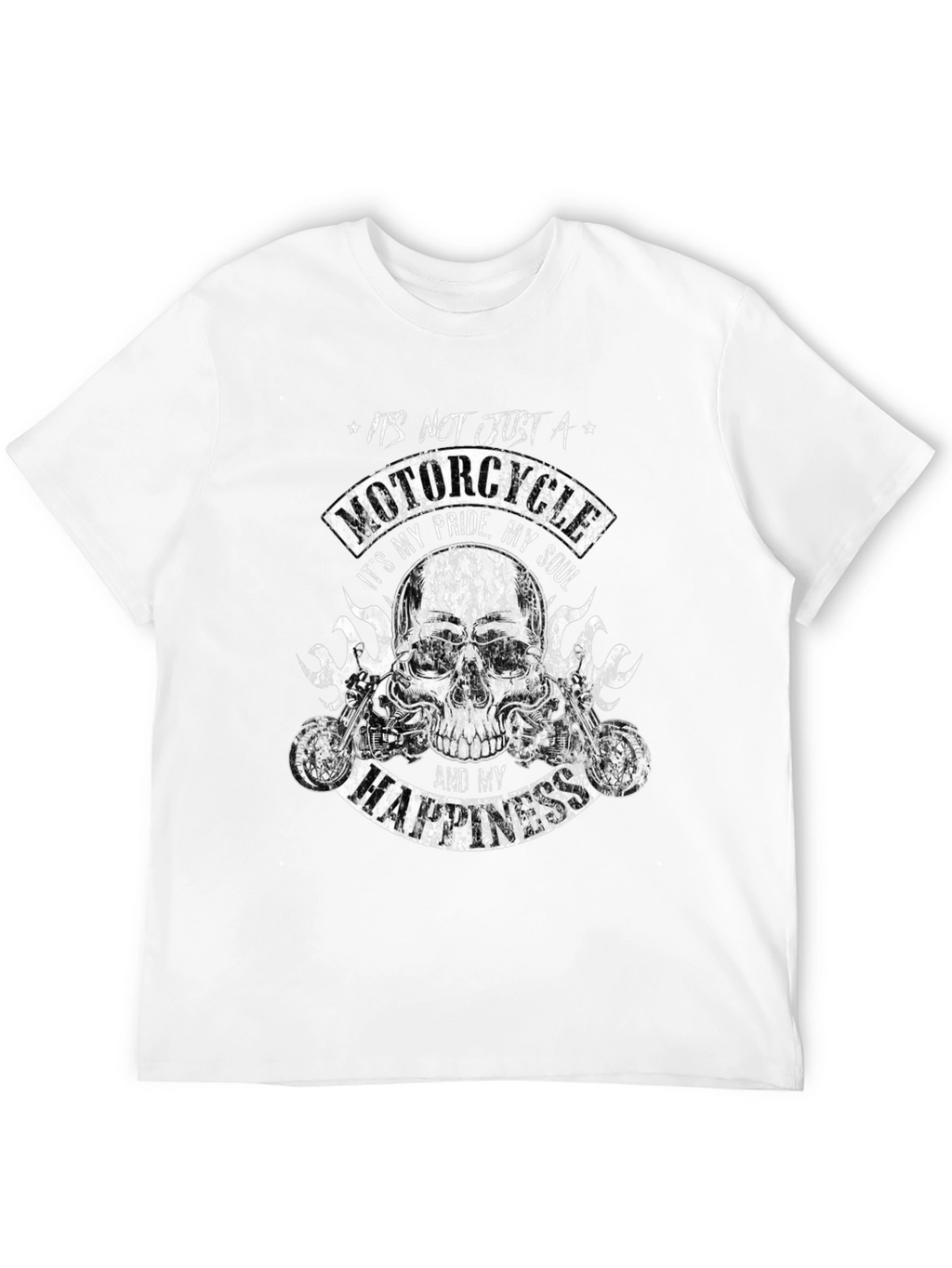 Motorcycle Pride T-Shirt - Skull Biker Tee