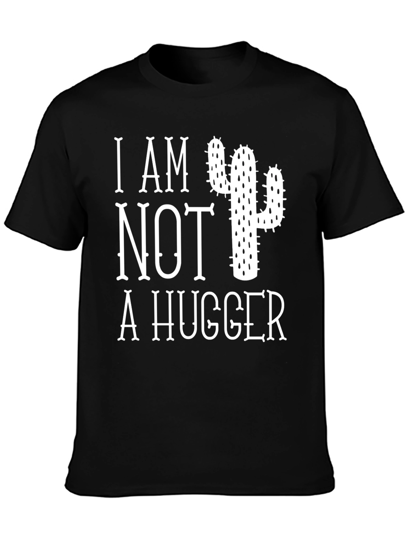 I Am Not A Hugger Cactus Graphic T-Shirt