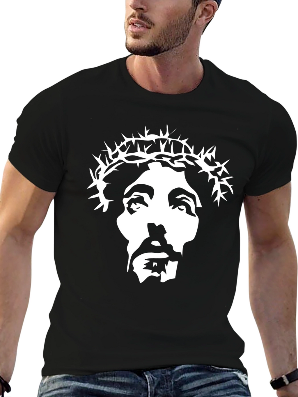 Jesus Graphic Black T-Shirt