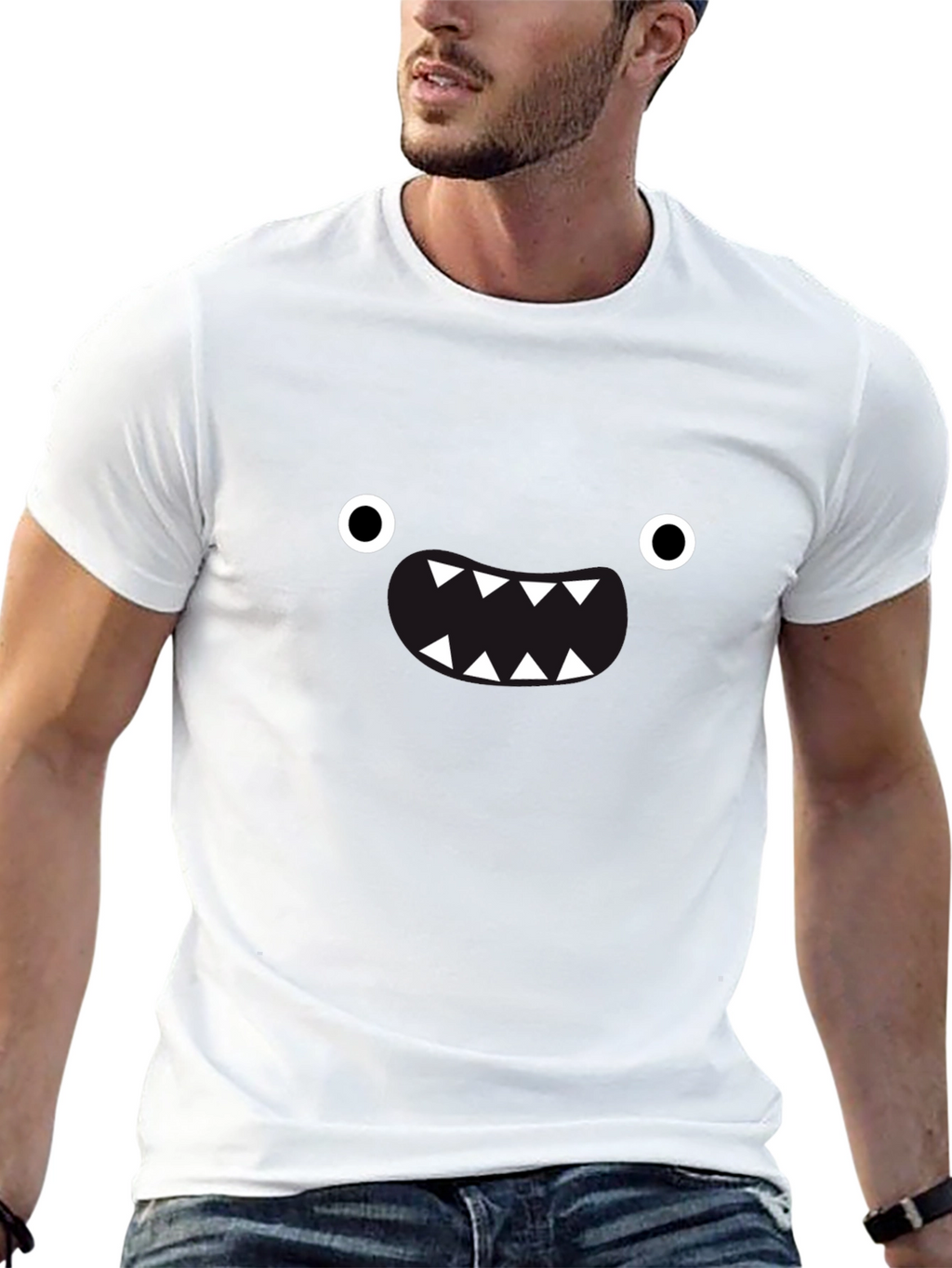Monster Grin Graphic Black T-Shirt