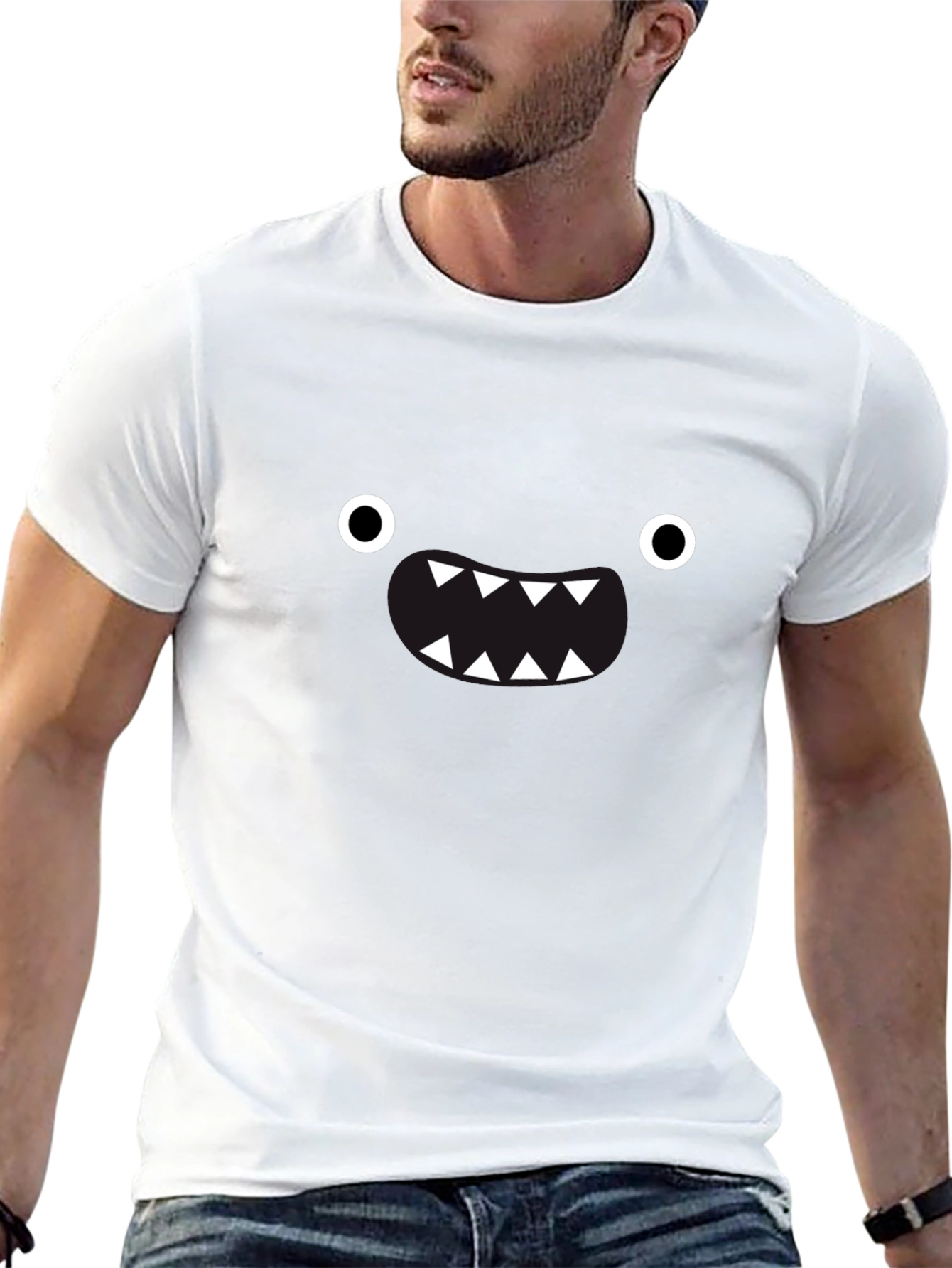Monster Grin Graphic Black T-Shirt
