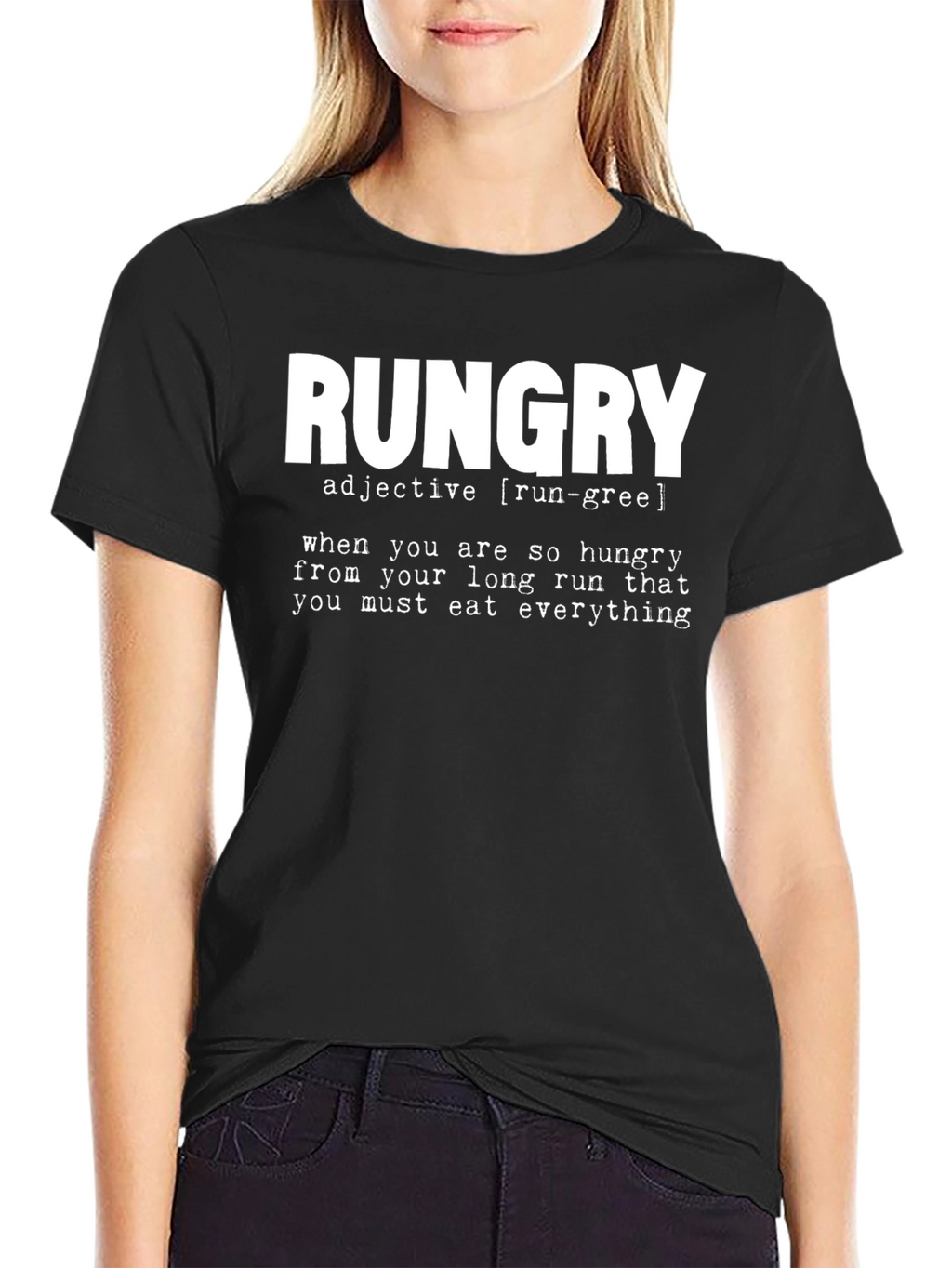 Rungry T-Shirt: Funny Running Hunger Definition Tee