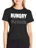 Rungry T-Shirt: Funny Running Hunger Definition Tee