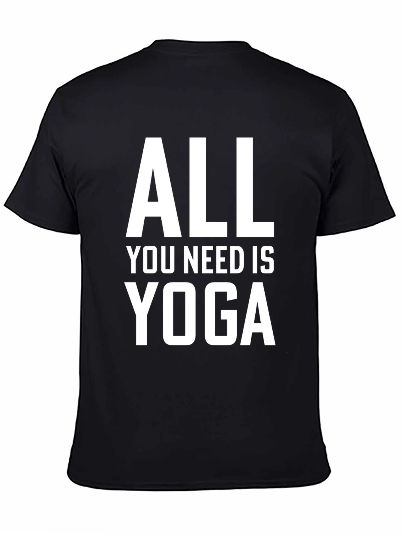 All You Need is Yoga Graphic Tee - Black Cotton T-Shirt