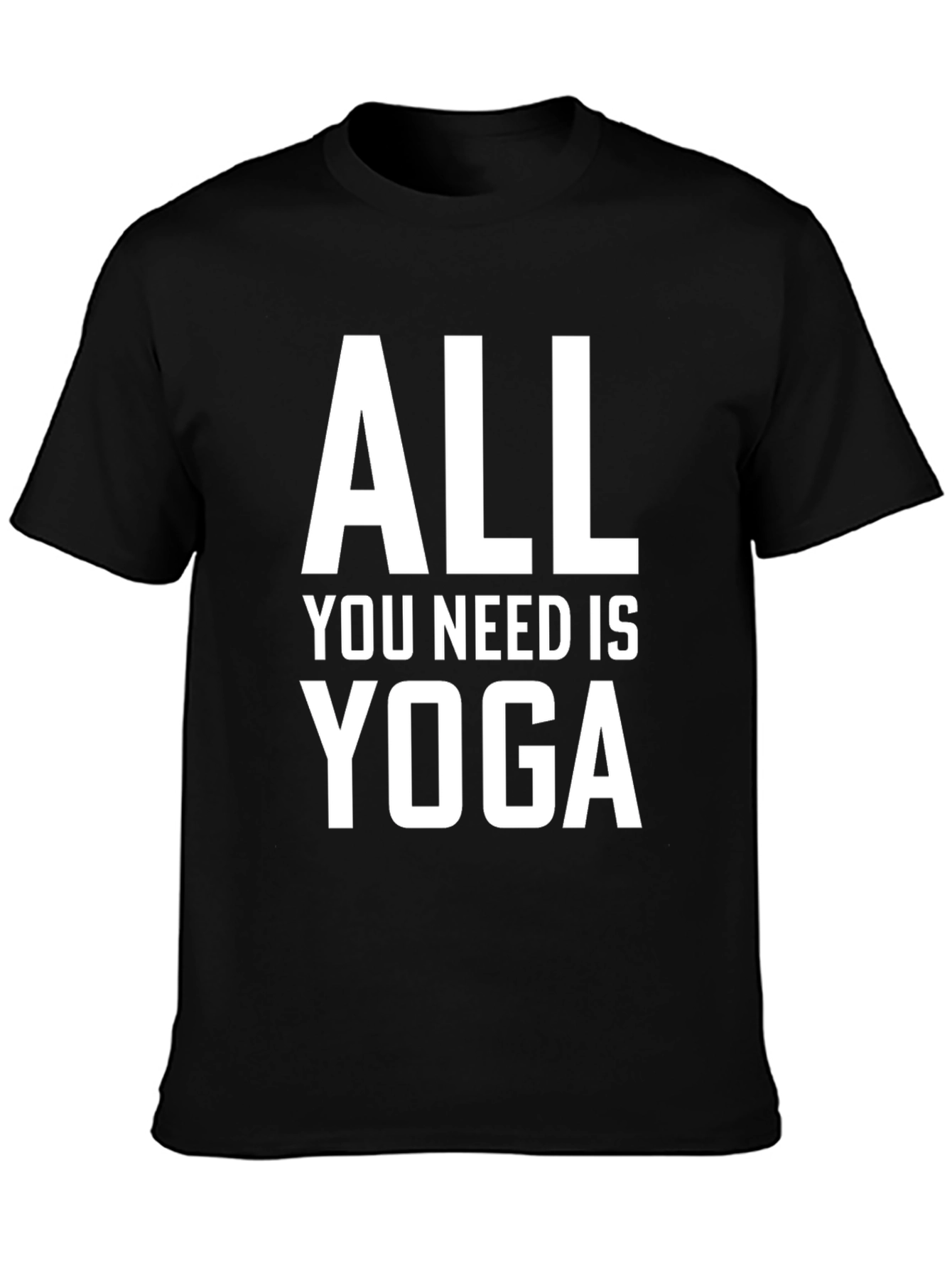 All You Need is Yoga Graphic Tee - Black Cotton T-Shirt