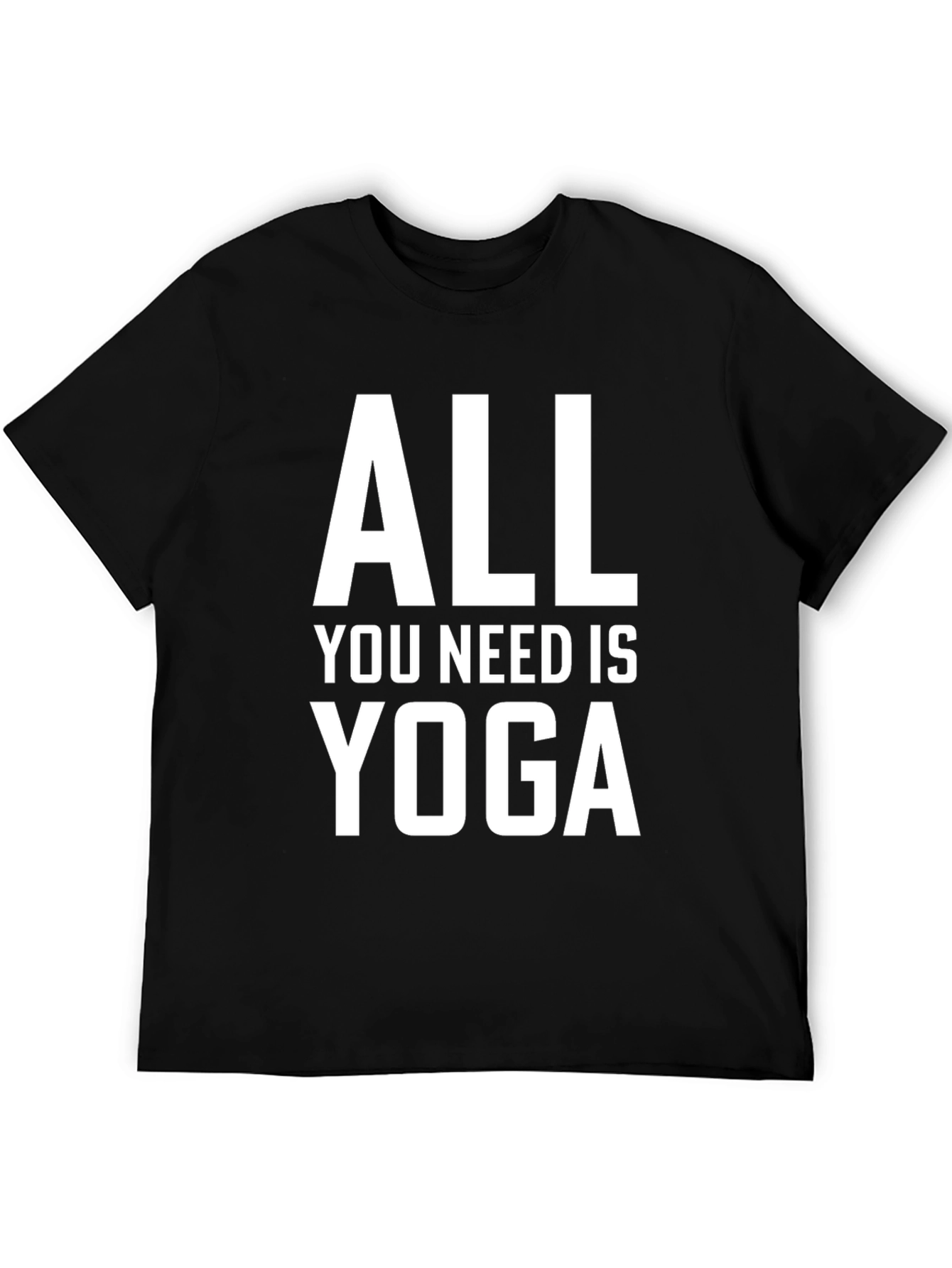 All You Need is Yoga Graphic Tee - Black Cotton T-Shirt