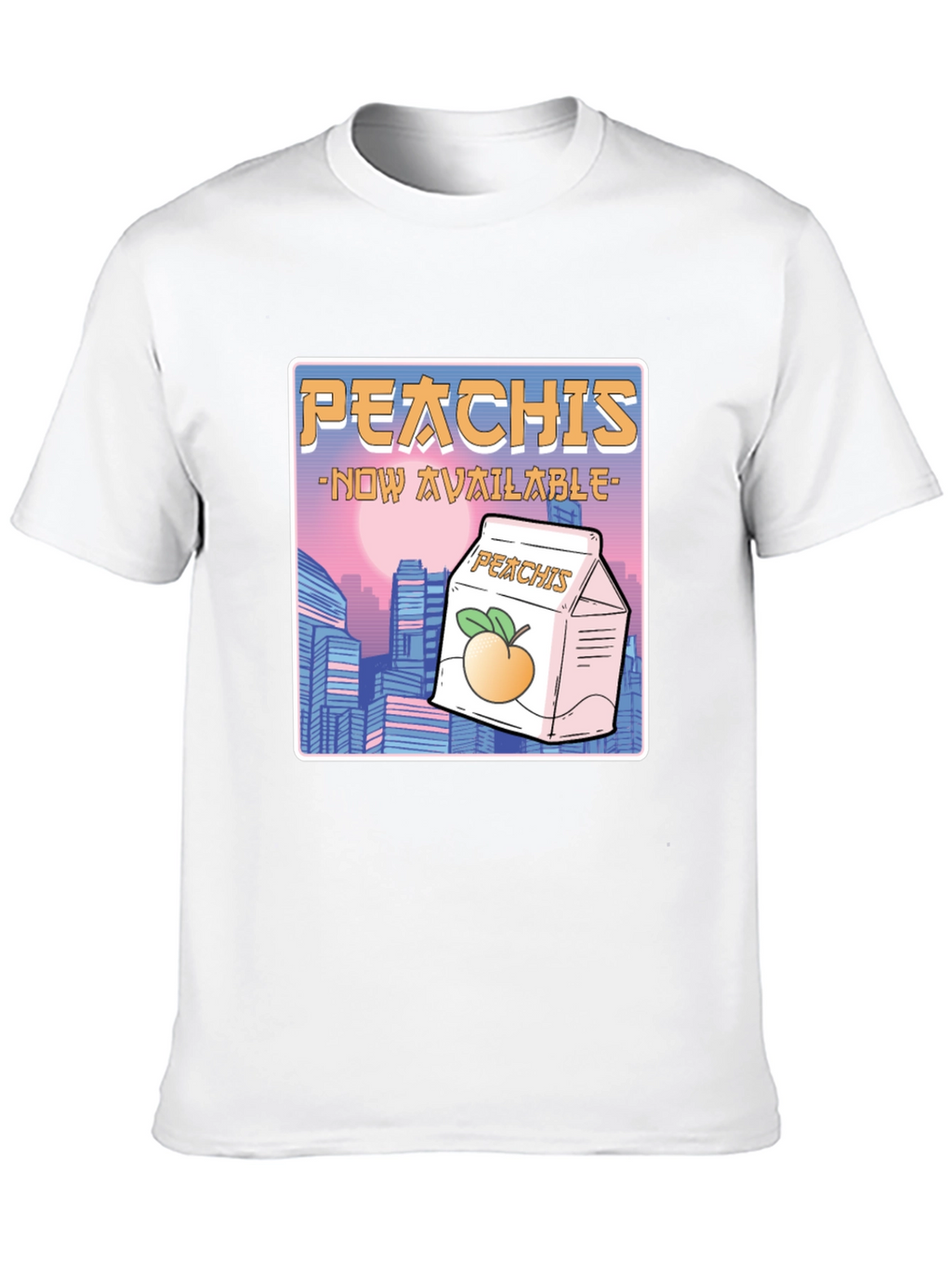 Peachis T-Shirt: Retro Anime Drink Tee