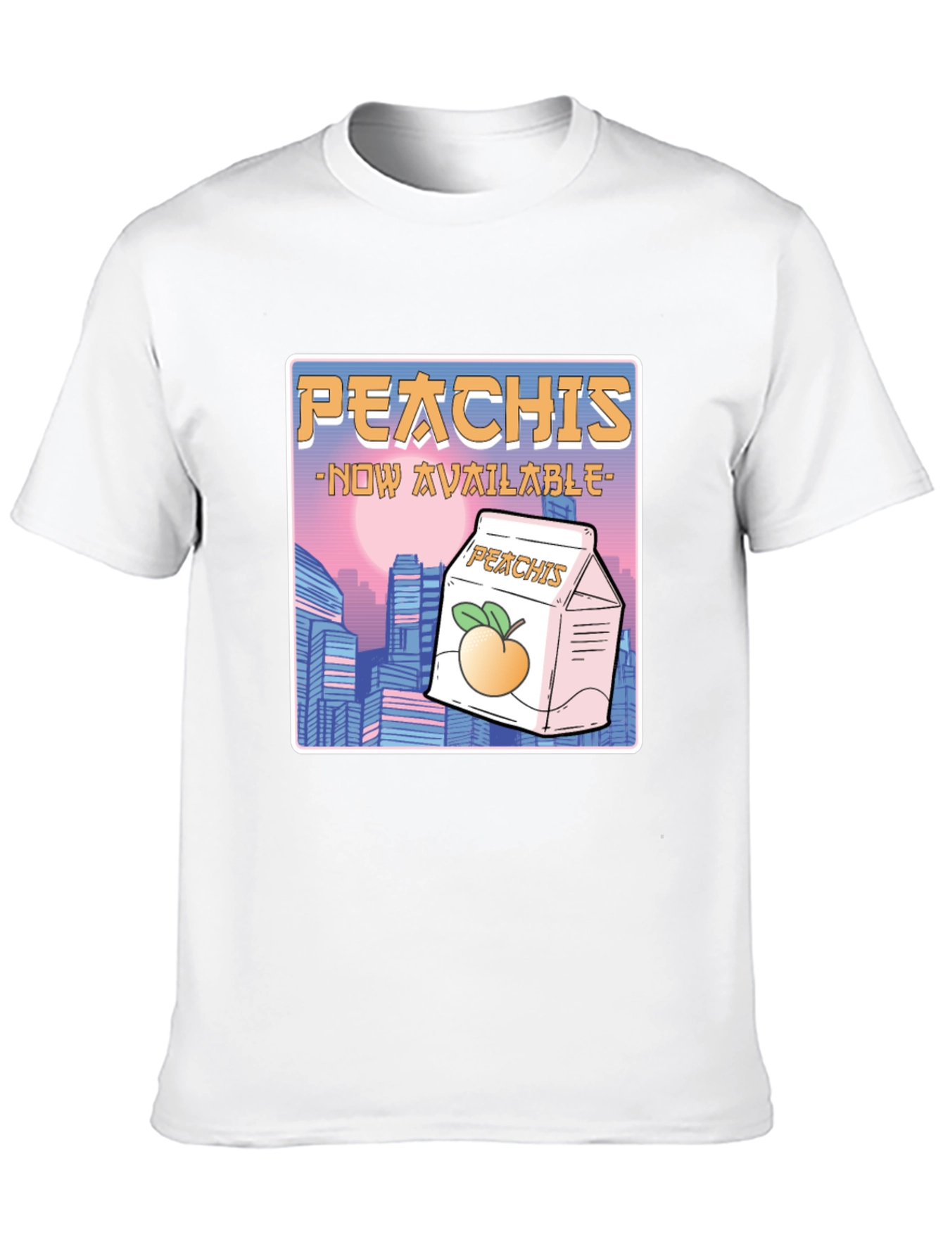 Peachis T-Shirt: Retro Anime Drink Tee