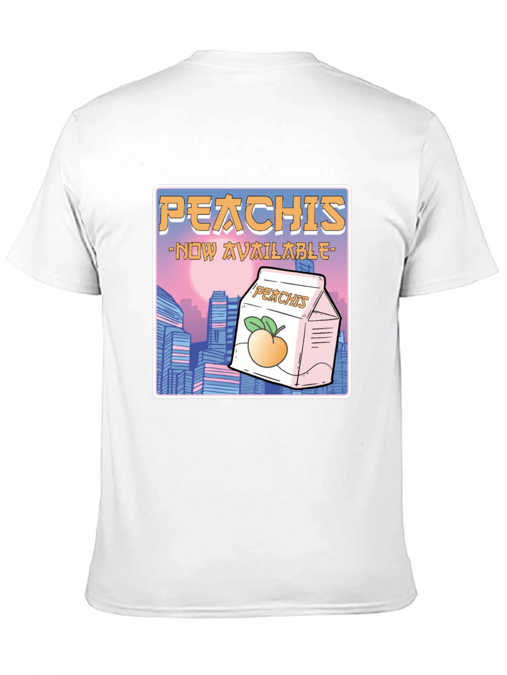 Peachis T-Shirt: Retro Anime Drink Tee
