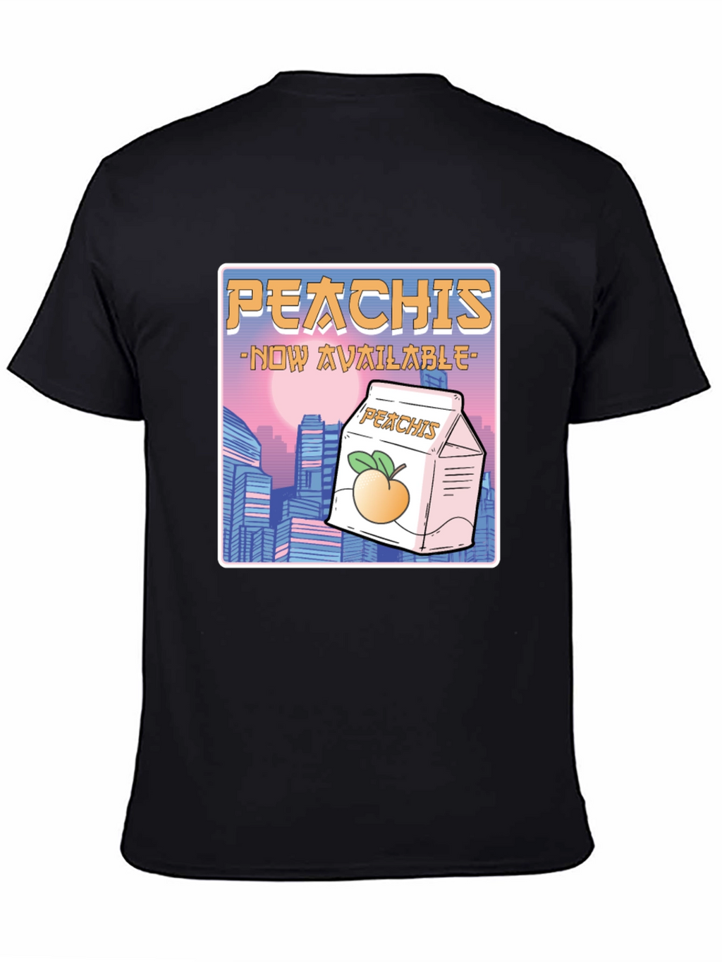 Peachis T-Shirt: Retro Anime Drink Tee