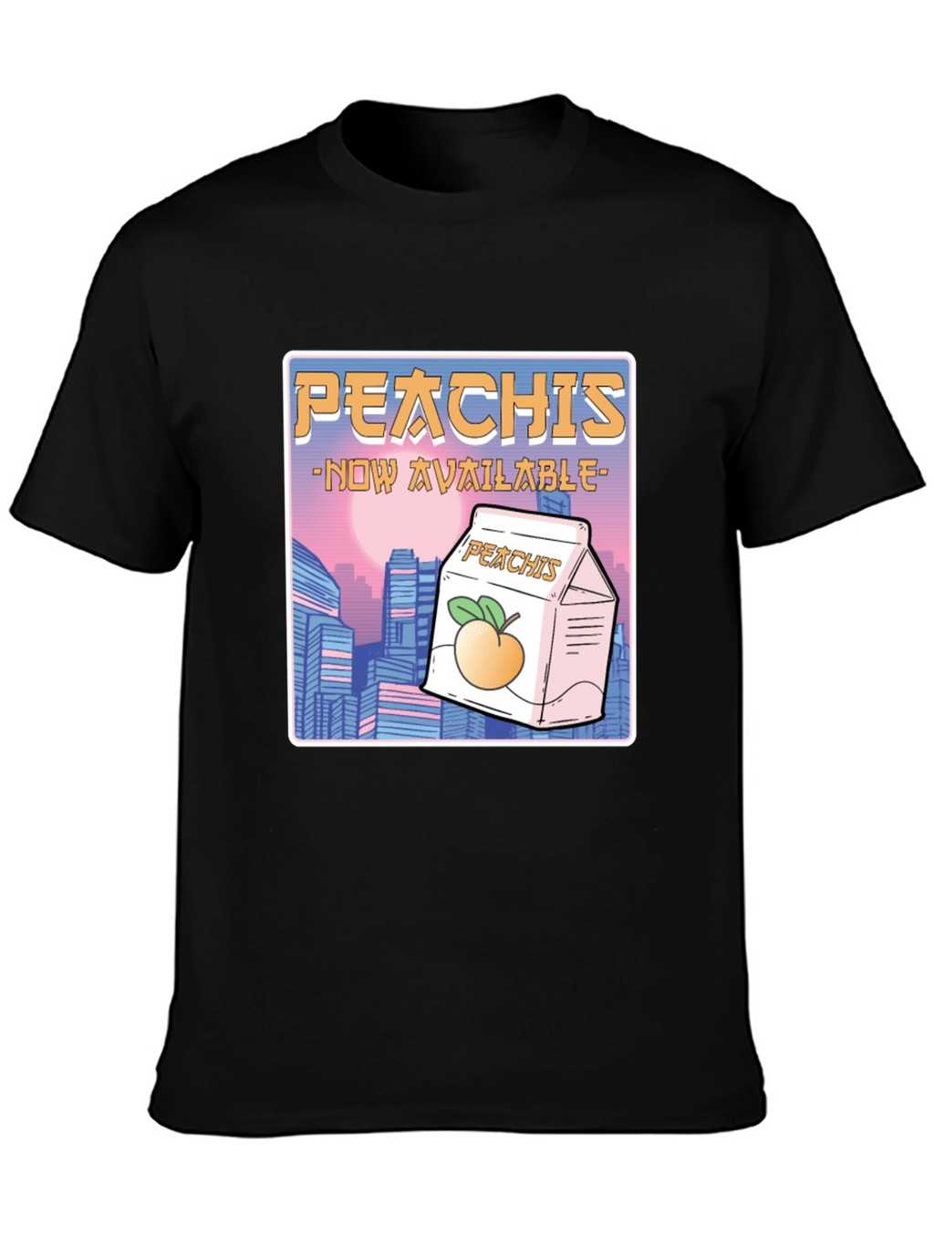 Peachis T-Shirt: Retro Anime Drink Tee