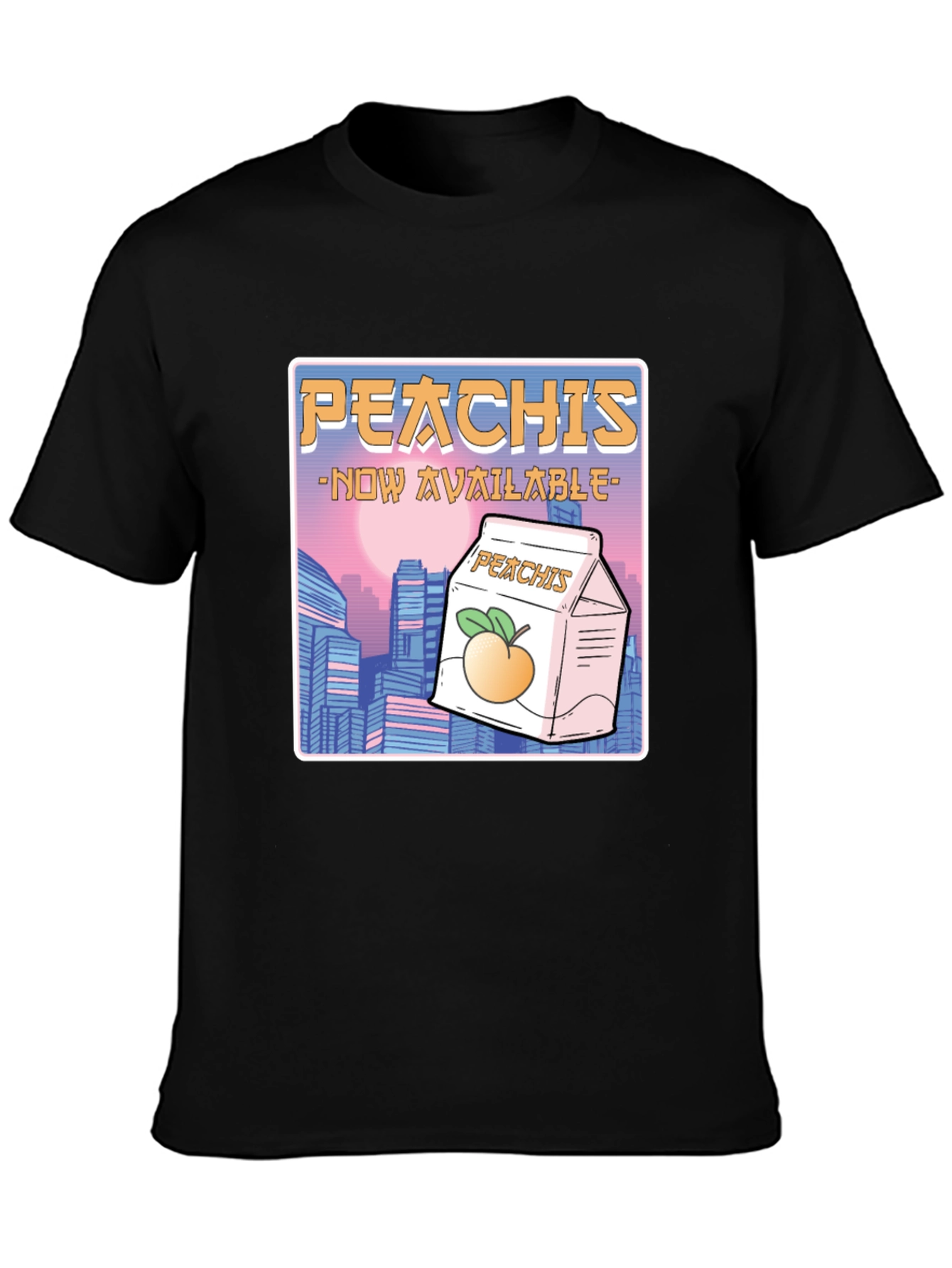 Peachis T-Shirt: Retro Anime Drink Tee