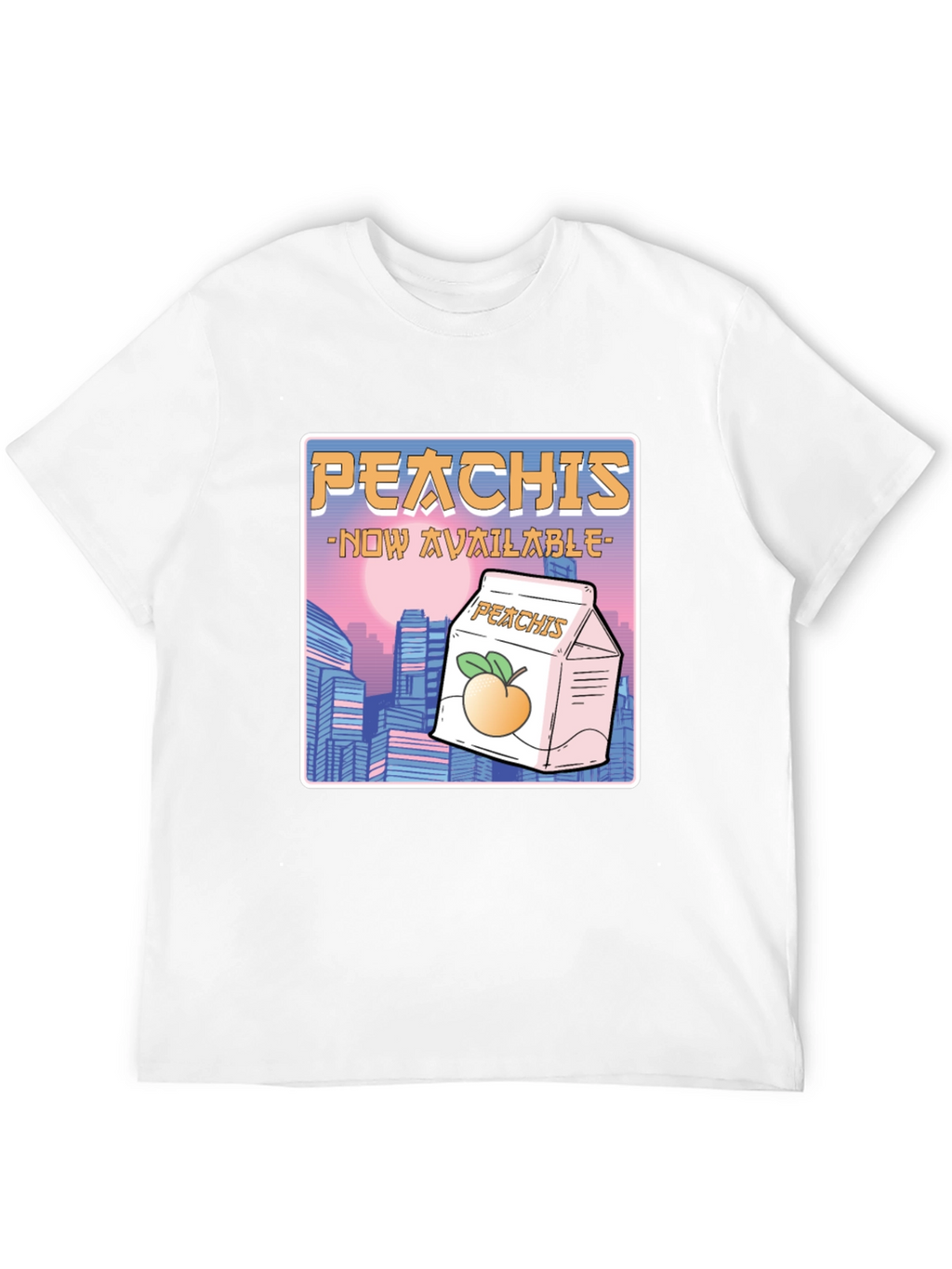 Peachis T-Shirt: Retro Anime Drink Tee