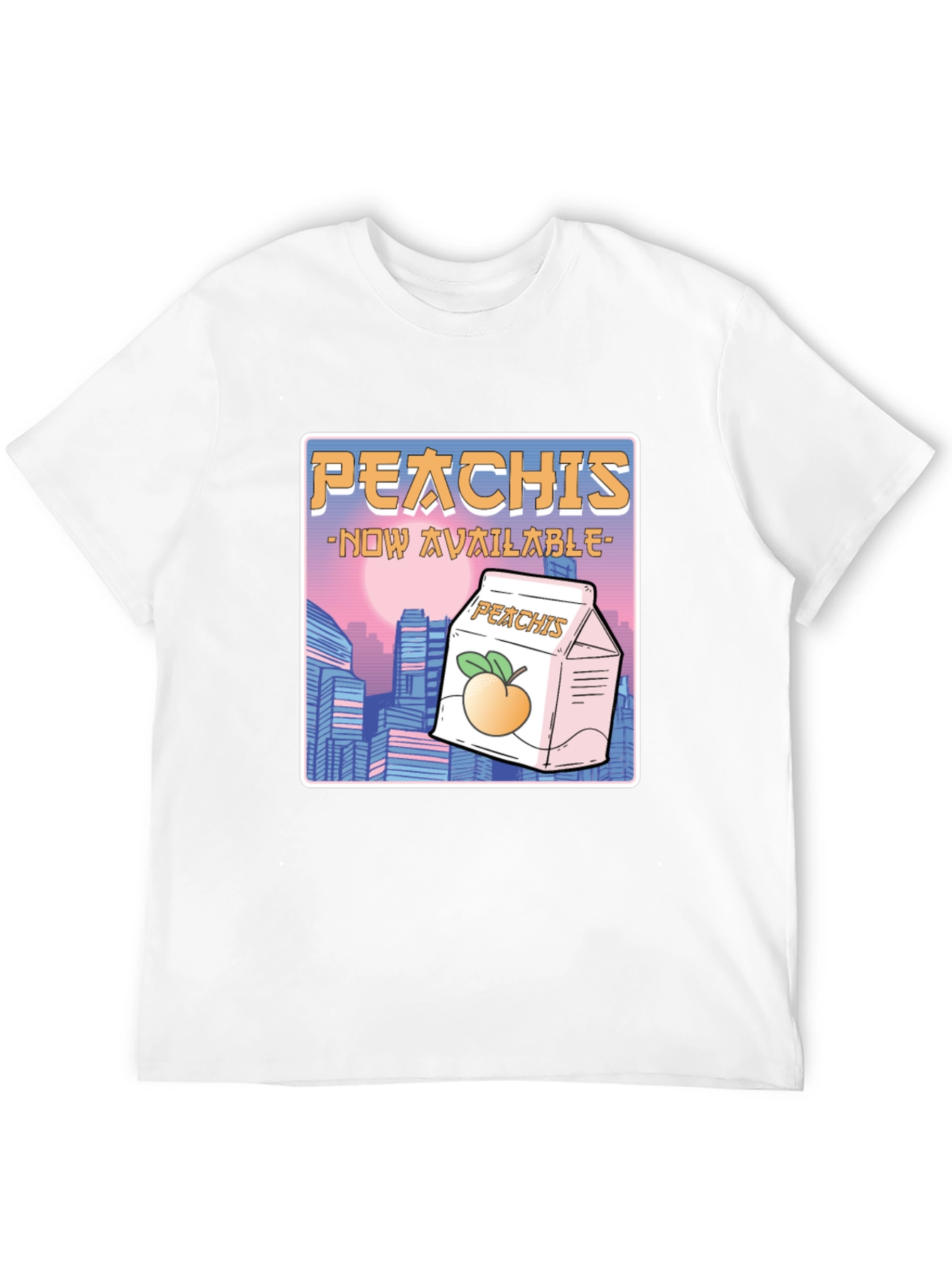 Peachis T-Shirt: Retro Anime Drink Tee