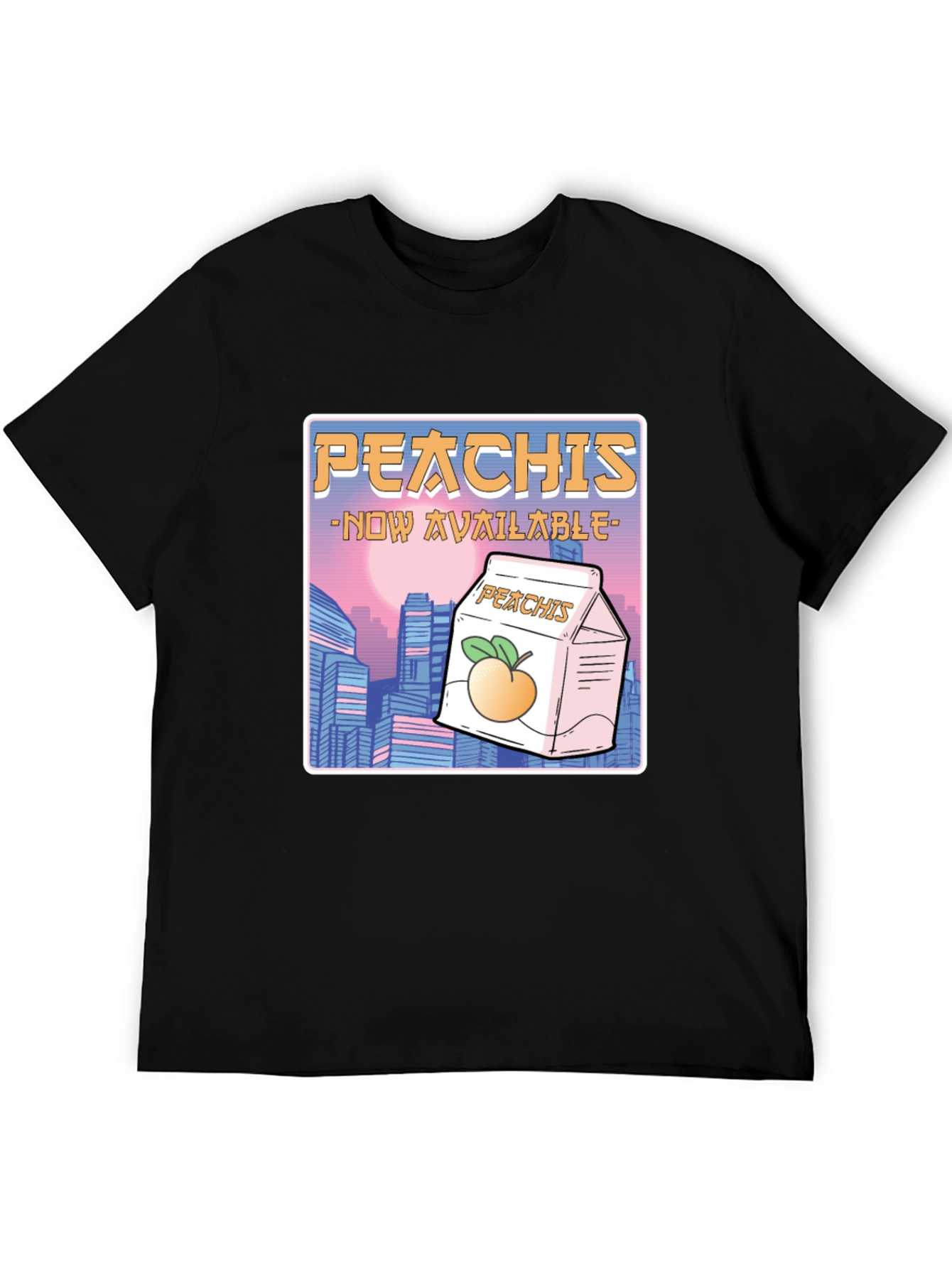 Peachis T-Shirt: Retro Anime Drink Tee