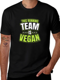Vegan Running Team T-Shirt - Black Cotton Tee
