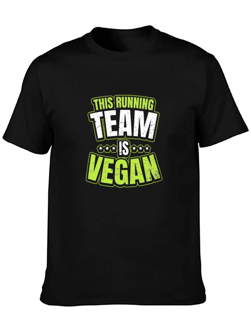 Vegan Running Team T-Shirt - Black Cotton Tee