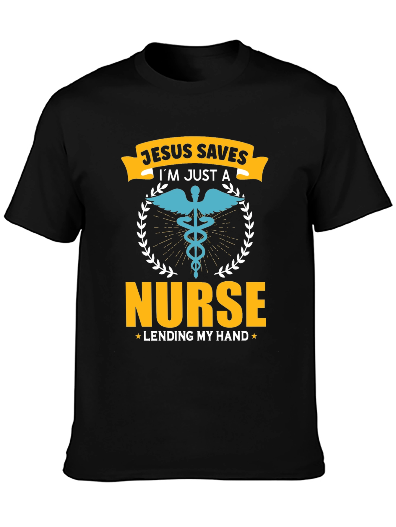 Jesus Saves Nurse T-Shirt - Lending My Hand Graphic Tee