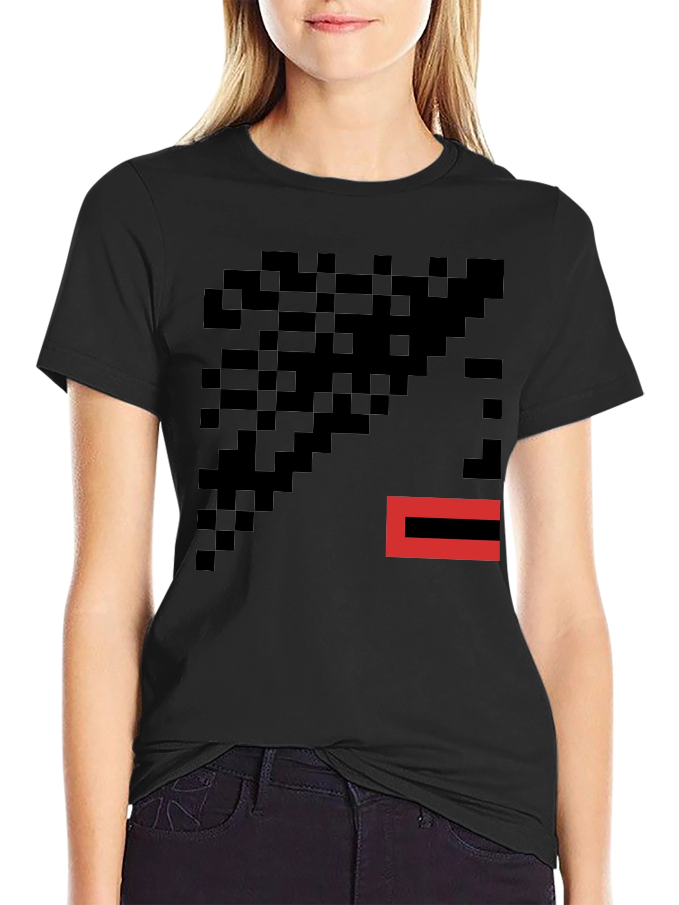 Pixelated Graphic T-Shirt - Modern Abstract Tee