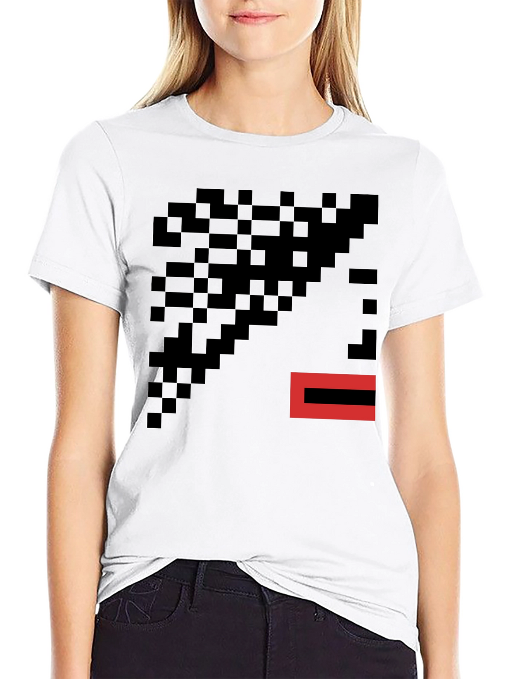 Pixelated Graphic T-Shirt - Modern Abstract Tee