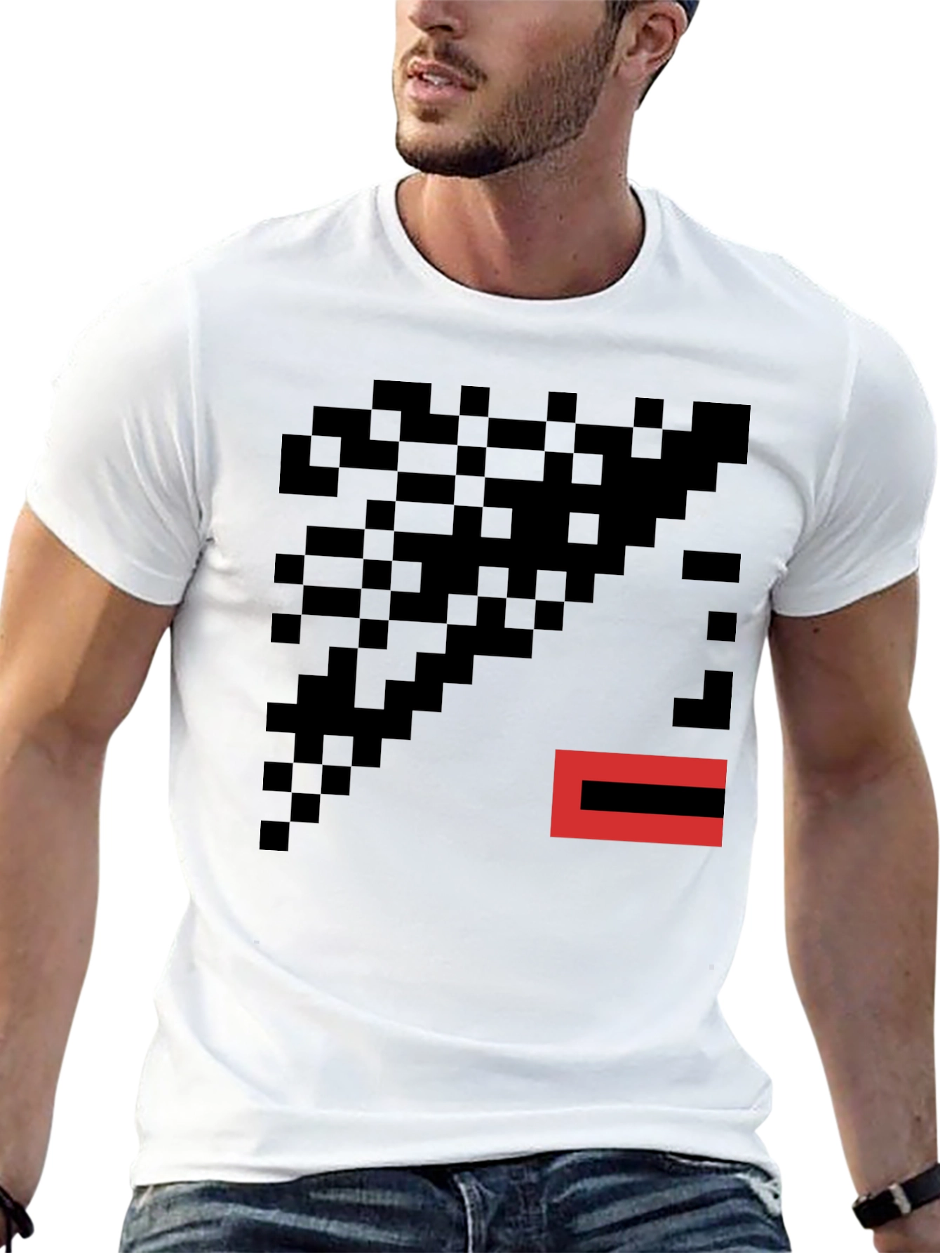 Pixelated Graphic T-Shirt - Modern Abstract Tee